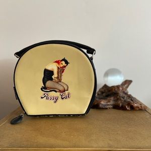 cheetah pin up girl make up bag